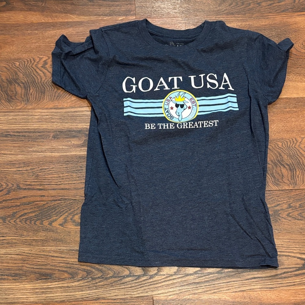 Boys Navy Blue Goat T-Shirt /Size YXL